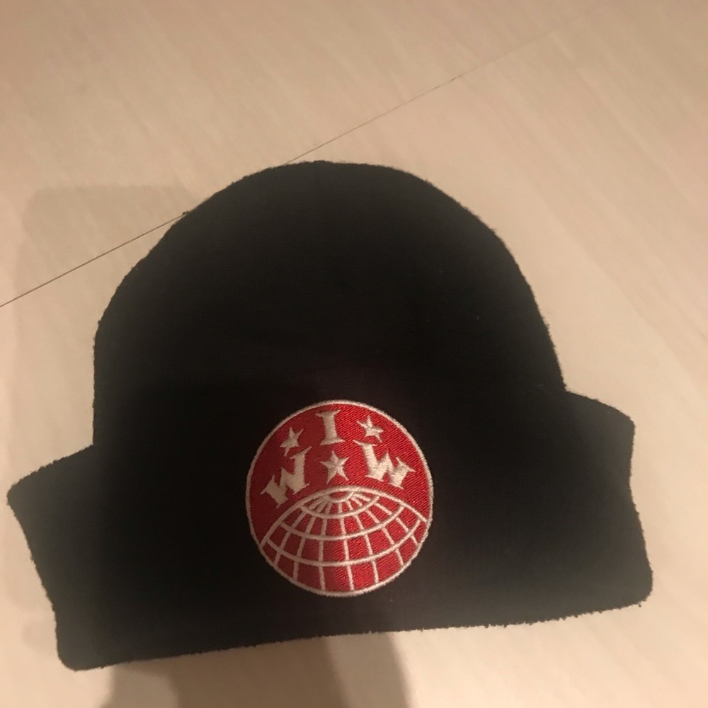 3/15$ Kids Black Beanie with Red Logo